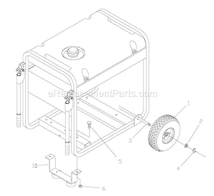 Page D Diagram and Parts List for 030385-0  Briggs and Stratton Generator